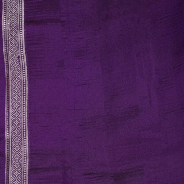 Matka Silk Lavender Saree - Image 4