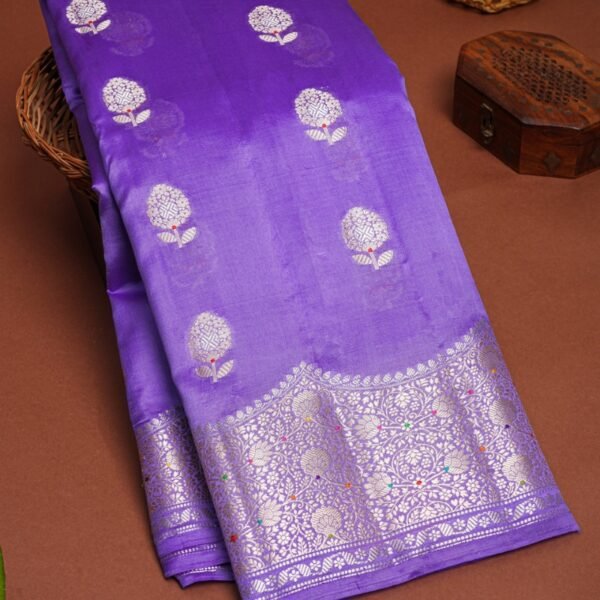 Matka Silk Lavender Saree