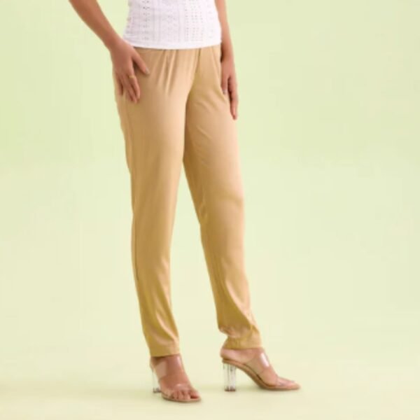 Medium Gold Polyester Shiny Pants - Image 4