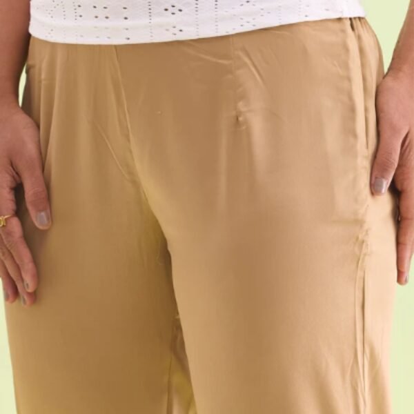 Medium Gold Polyester Shiny Pants - Image 2