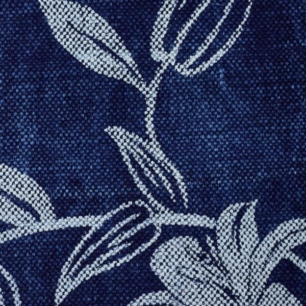 Blue Phool Cotton Blend Hand Block Printed Dhurrie - Image 4