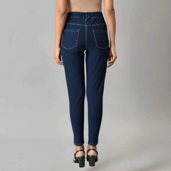 Navy Blue Denim Jeggings - Image 3