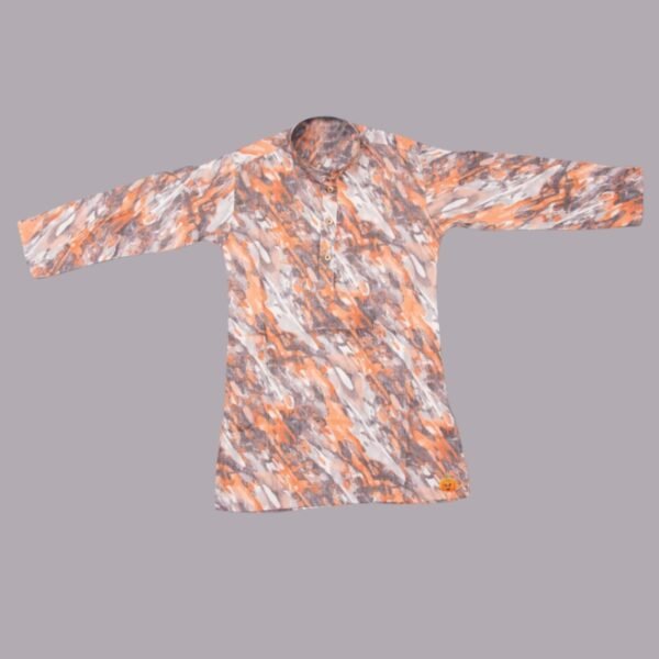 Pink & Grey Boys Kurta Pajama - Image 2