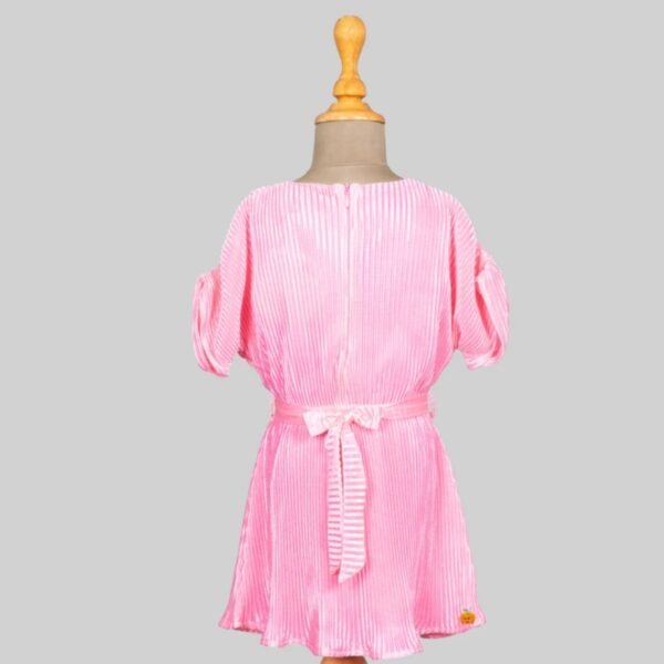 Pink Pleated Midi for Girls - Image 3