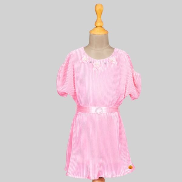 Pink Pleated Midi for Girls