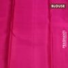 Pure kanchipuram silk saree brown shade and pink with allover self emboss and zari woven border - Image 4