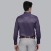 Purple Solid Slim Fit Formal Shirt - Image 3