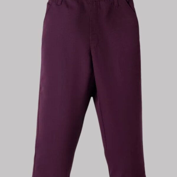 Robo Fry Knit Full Sleeves Jodhpuri Coat & Trouser Set With Floral Print - Maroon - Image 2