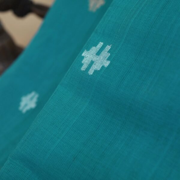 Khaadi Cotton Sea Green Saree - Image 3