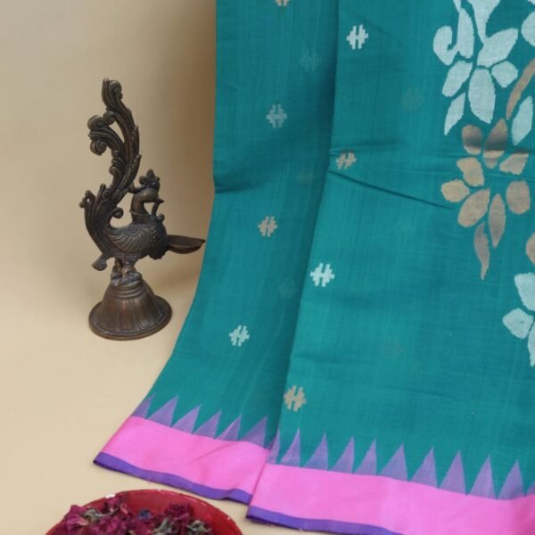 Khaadi Cotton Sea Green Saree