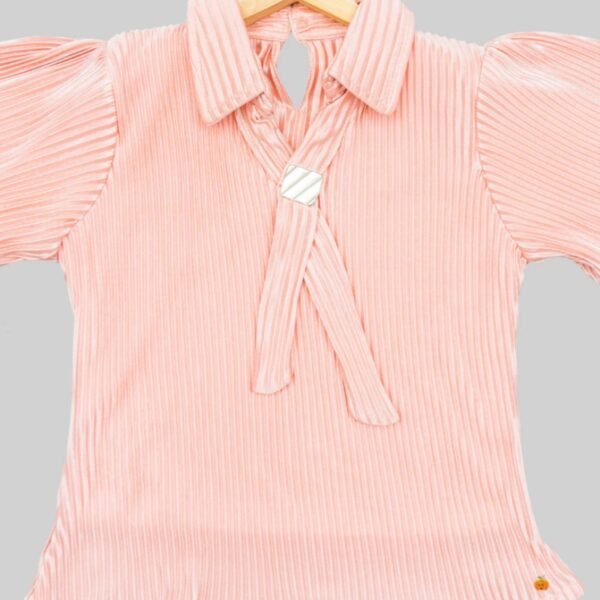 Striped Half Sleeves Girls Top - Image 3