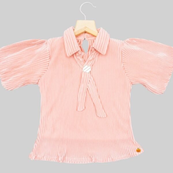 Striped Half Sleeves Girls Top