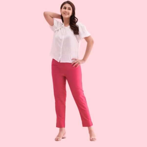 Young Fuchsia Poly Modal Metallic Pants