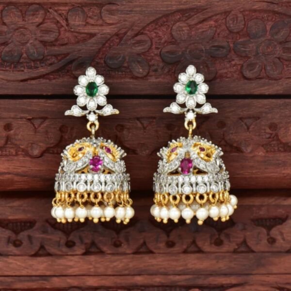 Zirconia Jhumka Earrings
